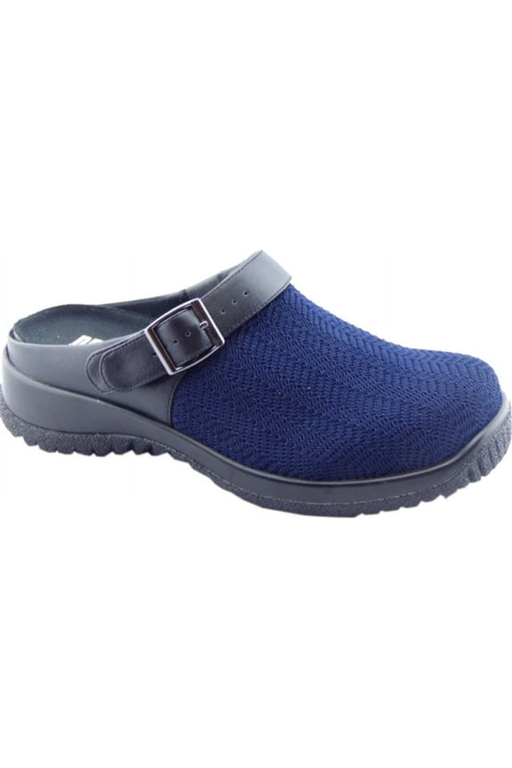 Women's Drew Savannah Clog Navy Wavy Stretch 11 N