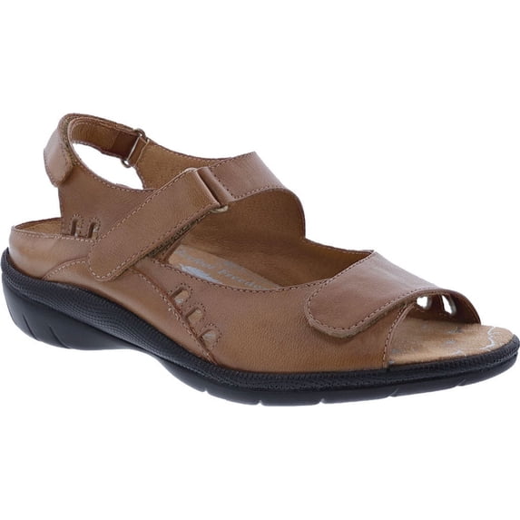 Women's Drew Tide Hook and Loop Sandal Cognac Leather 12 W