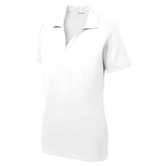 Women's Dri-Equip Short Sleeve Racer Mesh Polo Shirt-2XL-White