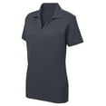 thumbnail image 1 of Women's Dri-Equip Short Sleeve Racer Mesh Polo Shirt-M-Graphite, 1 of 2