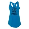 thumbnail image 1 of Women's Drink More Coffee Racerback Tank Top-Turquoise-xs, 1 of 4