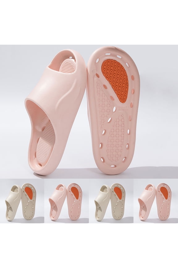 Women's Dual Drainage Shower Slide Sandals Non Slip Odor Resistant Open Toe Bathroom Slippers for Women Hotel Spa Indoor