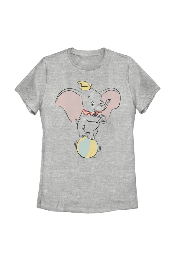 Women's Dumbo Balancing Act Graphic Tee Athletic Heather X Large
