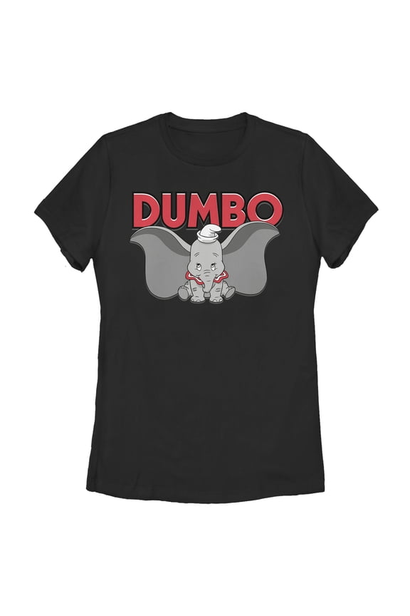 Women's Dumbo Big Ears Graphic Tee Black Medium