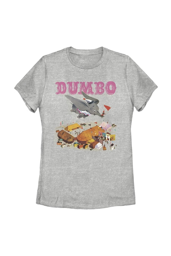 Women's Dumbo Classic Storybook Cover Graphic Tee Athletic Heather 2X Large