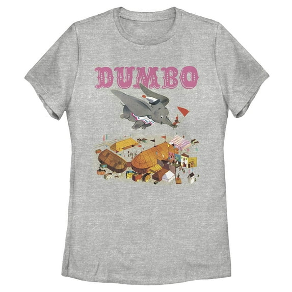 Women's Dumbo Classic Storybook Cover Graphic Tee Athletic Heather 2X Large