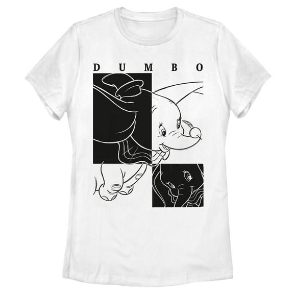 Women's Dumbo Contrasted  Graphic Tee White 2X Large