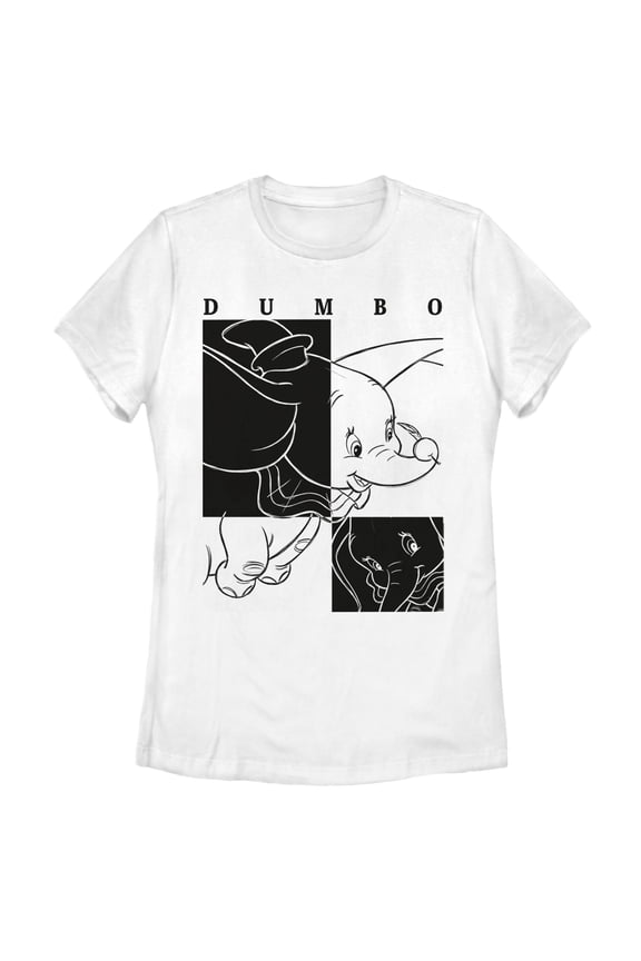 Women's Dumbo Contrasted  Graphic Tee White 2X Large