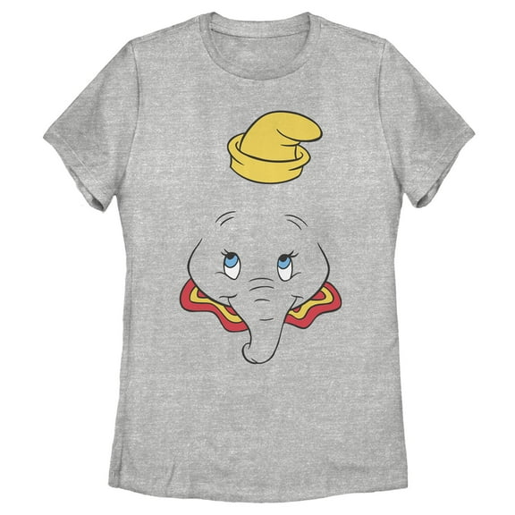 Women's Dumbo Large Portrait  Graphic Tee Athletic Heather Large