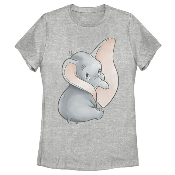 Women's Dumbo Looking Back Elephant Portrait Pose  Graphic Tee Athletic Heather Medium