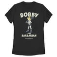 thumbnail image 1 of Women's Dungeons & Dragons Bobby the Barbarian Pose Cartoon  Graphic Tee Black X Large, 1 of 3