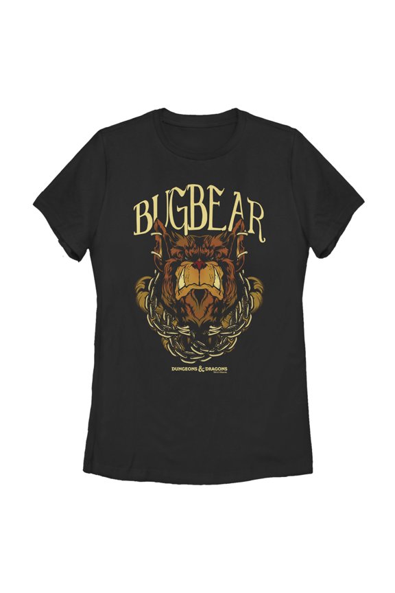 Women's Dungeons & Dragons Bugbear Monster Portrait Graphic Tee Black Small