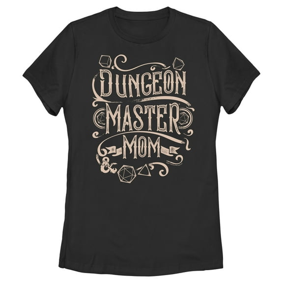 Women's Dungeons & Dragons Dungeon Master Mom Graphic Tee Black Small