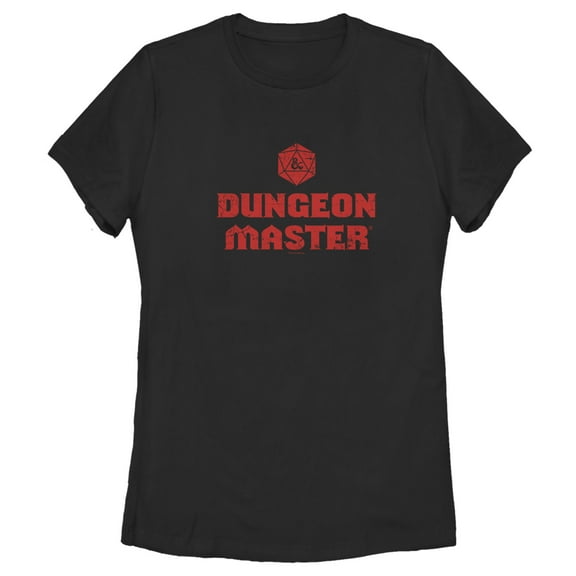 Women's Dungeons & Dragons Dungeon Master Title  Graphic Tee Black X Large