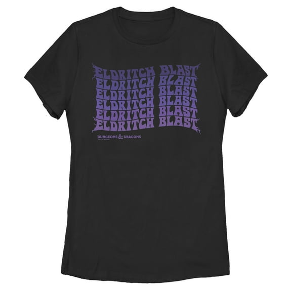 Women's Dungeons & Dragons Eldritch Blast Groovy Graphic Tee Black Large