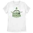 thumbnail image 1 of Women's Dungeons & Dragons Hank the Ranger Arrow Text Cartoon  Graphic Tee White Small, 1 of 4