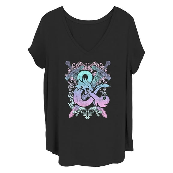 Women's Dungeons & Dragons Pastel Rainbow Logo  Graphic T-Shirt