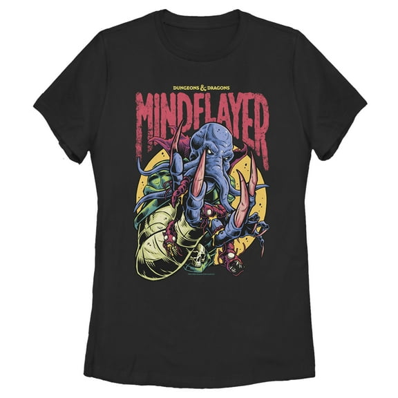 Women's Dungeons & Dragons The Mind Flayer and Illithid Larvae Will Win Graphic Tee Black Large