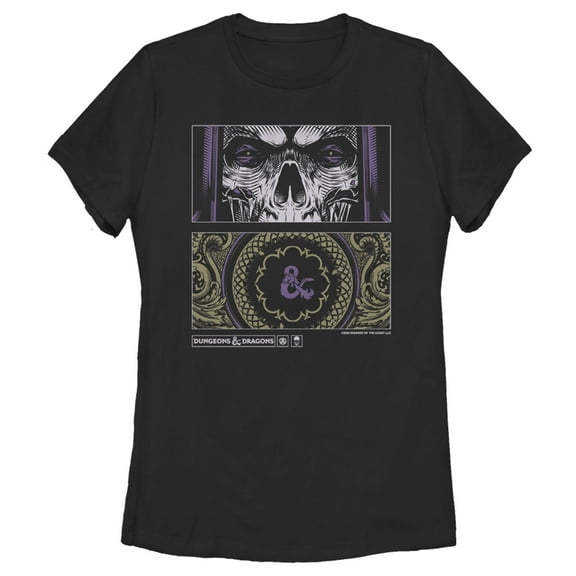 Women's Dungeons & Dragons Undead Lich Panel Graphic Tee Black Medium