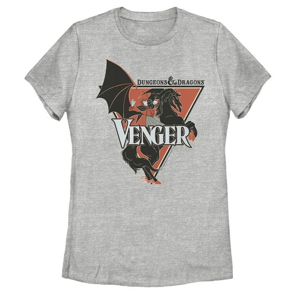 Women's Dungeons & Dragons Venger Villain Cartoon  Graphic Tee Athletic Heather Large