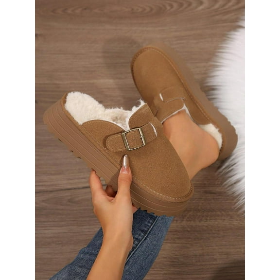 Women's Durable Winter Slippers - Warm & Comfortable Non-Slip Design with Thickened Sole, Perfect for Outdoor Winter Activities