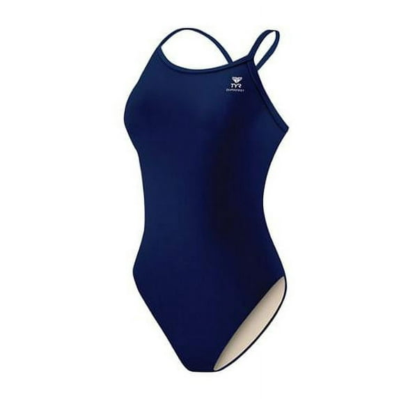 Women's Durafast One Solid Diamondfit Swimsuit Navy Size 34