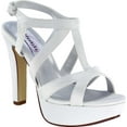 thumbnail image 1 of Dyeables Womens Queenie Crepe Strappy Heels, 1 of 2