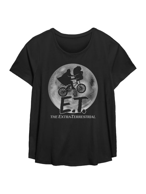Women's E.T. the Extra-Terrestrial Bike on the Moon Graphic T-Shirt