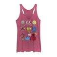 thumbnail image 1 of Women's E.T. the Extra-Terrestrial Favorite Movie Props  Racerback Tank Top Pink Heather Large, 1 of 3
