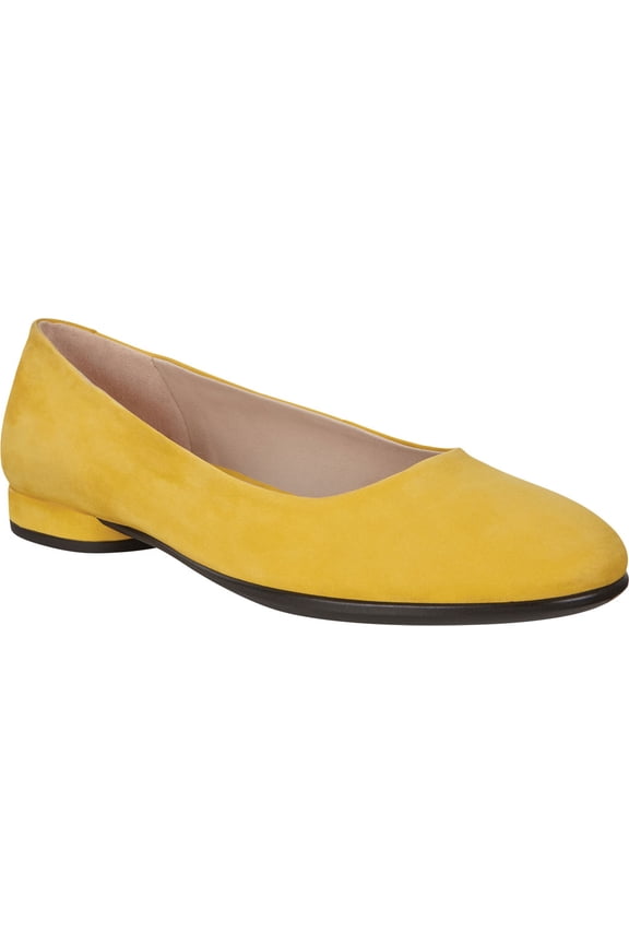Women's ECCO Anine Ballet Flat Merigold Goat Suede 38 M