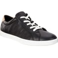 thumbnail image 1 of Women's ECCO Leisure Tie Sneaker Black/Powder Full Grain Leather 41 M, 1 of 4