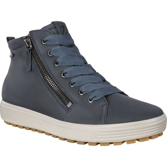 Women's ECCO Soft 7 Tred GORE-TEX High Top Sneaker Marine Cow Oil Nubuck 39 M