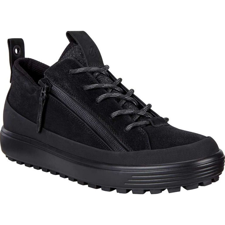 Women s ECCO Soft 7 Tred Zip GORE TEX Waterproof Sneaker Black Yak Nubuck 39 M Walmart