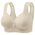 thumbnail image 1 of Women's EU/US Size Bra A-G Cup - Wireless Comfort - Full Coverage - Breathable Everyday Wear | Hontri | Women's Large Size Hole Cup No Rim Bra Comfortable Breathable Gather (Grey | 42), 1 of 2