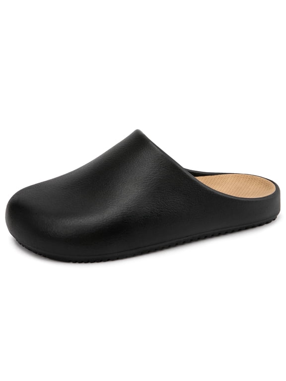 Women's EVA Clogs Garden Shoes Slip-on Indoor Outdoor Lightweight Comfort Soft Cushioned Insole with Arch Support Slip Resistant Sandals(Black 9)