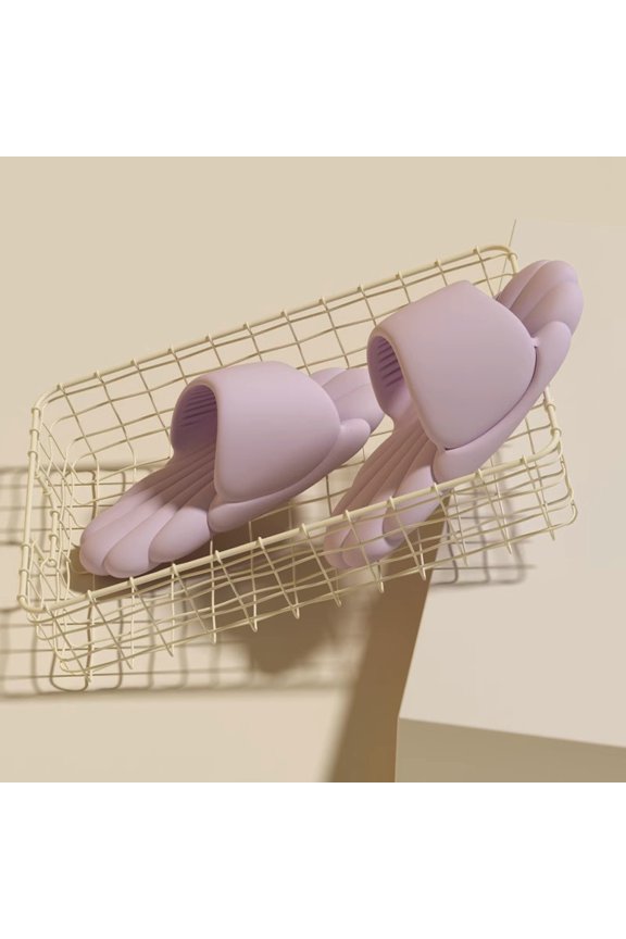 Women’s EVA Cloud Slides Slippers, Soft Cushioned Thick Sole Petal Design Sandals, Anti-Slip Lightweight Indoor Home Bathroom Shower Slippers for Daily Comfort