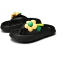 thumbnail image 1 of Women’s EVA Platform Flip Flops with 3D Cotton Flower, Soft Pillow Sandals, Non-Slip Cushioned Thong Slippers for Indoor & Outdoor, Cute Summer Slides, 1 of 14