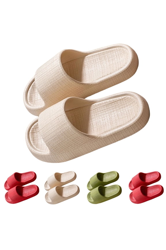 Women's EVA Slide Sandals Casual Spring Summer Thick Cushioned Non Slip Deodorant Shower Slippers Solid Color Open Toe Waterproof House Shoes for Bathroom Spa Indoor Outdoor Use