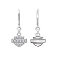thumbnail image 1 of Women's Earrings, Bling Bar & Shield Dangles, Silver HDE0183, Harley Davidson, 1 of 3