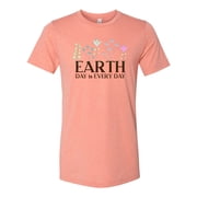 Womens Earth Day Is Every Day Short Sleeve T-shirt-Sunset Triblend-large