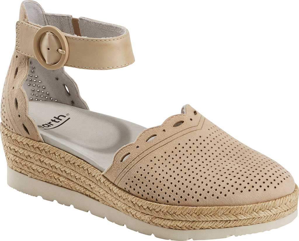 Women s Earth Modena Yarrow Espadrille Sandal Light Tan Suede 10 M Walmart