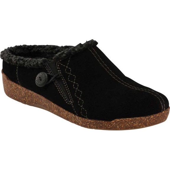 Women's Earth Origins Aurora Johanna Mule Black Suede 9 M