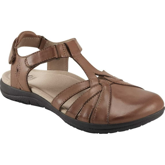 Women's Earth Origins Sierra Slingback Closed Toe Sandal Alpaca Eco Calf Leather 6.5 M
