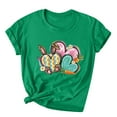 thumbnail image 1 of Women's Easter Fashion Printed Short Sleeved T-Shirt With Novel Pattern Short Sleeved Round Neck Top, 1 of 3