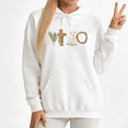 thumbnail image 1 of Women's Easter "HOPE" Religious Symbolism with Palm Branch, Lamb of God and Crown of Thorns Hoodie Hooded long-sleeved White S-2XL, 1 of 6