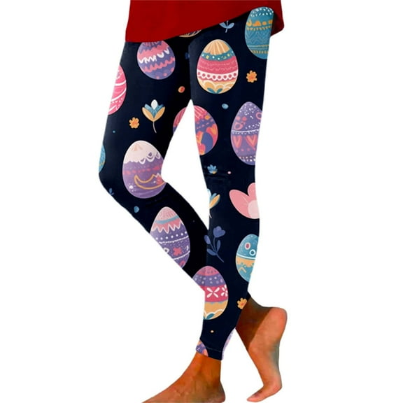 Women's Easter Print High Waisted Leggings Lift Exercise Leggings Yoga Pants