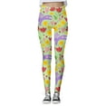 thumbnail image 1 of Women's Easter Print Leggings -Lifting Fitness Sports Leggings Yellow L, 1 of 5