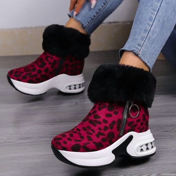 Women's Easy-Going Comfort Ankle Boot - Fleece warm and height-increasing ankle boots