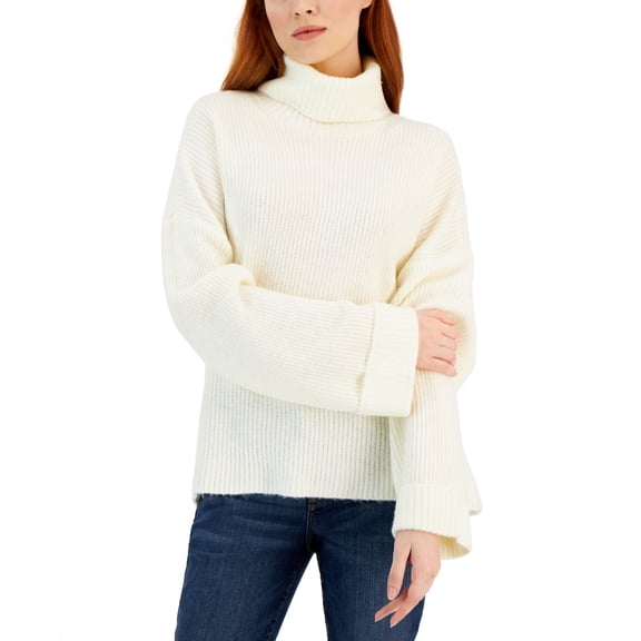 Women's Easy Pull-On Cowlneck Sweater Ivory S