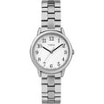 Women's Easy Reader Small Silver-Tone/White Watch, Stainless Steel ...